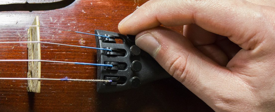 Fine tuners on tailpiece are quite handy to tune a violin
