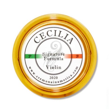 Le logo de la colophane Cecilia Signature pour violon