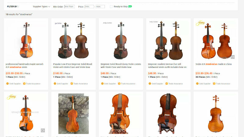 Les Stradivarius les moins chers sur Alibaba