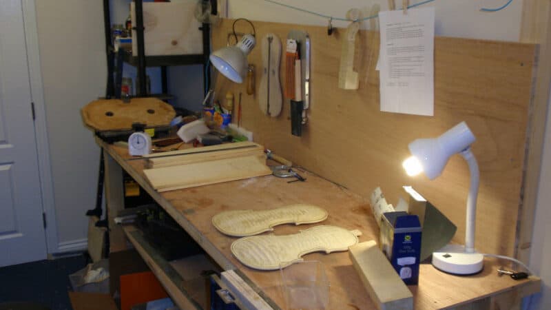 Mes anciens établis de luthier à Newark