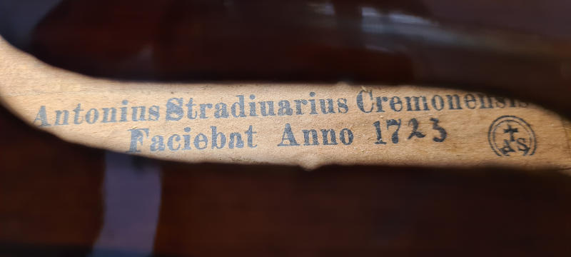 Étiquette de violon 7/8 allemand Stradivarius