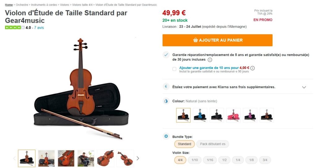 Où trouver la meilleure location de violon